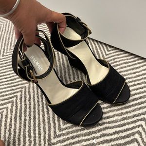 Balmain Gold and Satin shoes